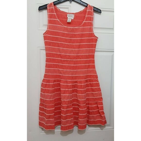 Max studio specialty products womens medium peachcoral smocked shift dress